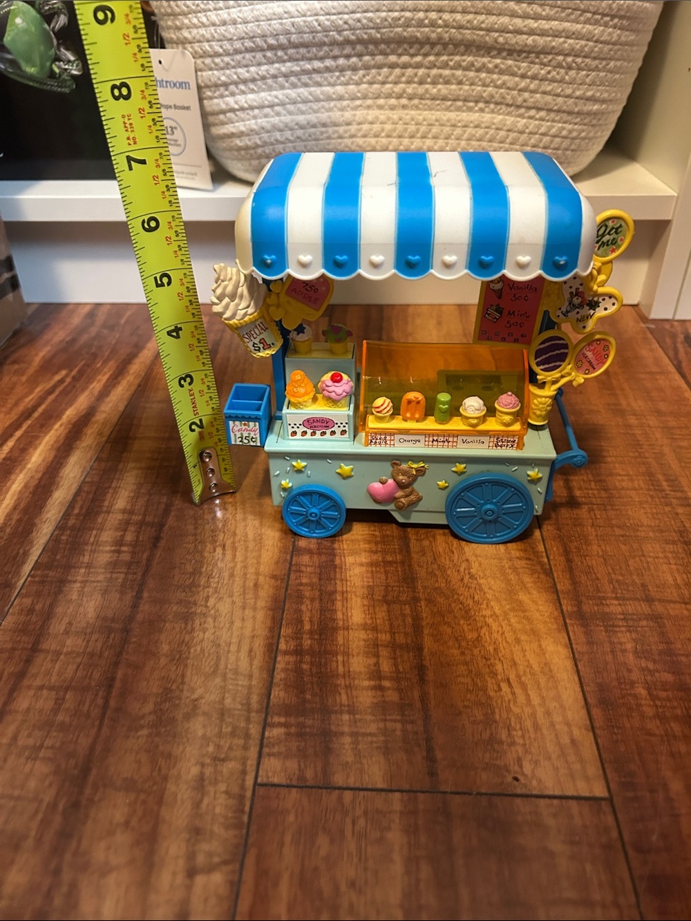 Blue & White Toy Ice Cream Cart Kids Playset